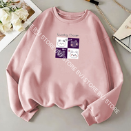 hoodie wanita pink switer cewek terbaru 2021 korea sweter korean style warna ping hodie wanita kekin