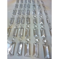 1 METER CRYSTAL CURTAIN LONG + ROUND SQUARE CRYSTAL - DECORATION