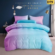 BEE QUILT COVER ONLY 7IN1 1800Tc Ice Silk Satin Super King Bedsheet With Quilt Cover Duvet Insert