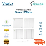 GRAND SERIES WHITE 4G 1W VISALUX PREMIUM SWITCH| WALL LIGHT SWITCH | WHITE SWITCH 4G
