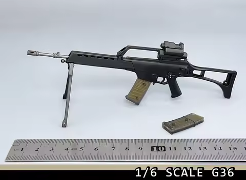 1/6 Scale G36 Assault Rifle Model 17cm Plastic for 12inch Action Figures Military Army Soldier Gifts