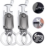 Fidget Cube Gyro Keychain Anti-Anxiety Rotatable Keyring Car Keychain Key Ring Multi-functional Beer