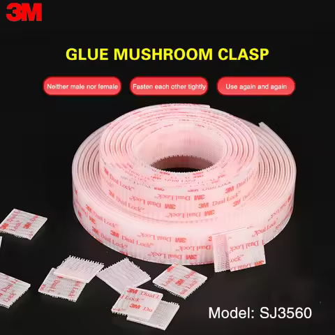 3M Double Sided Adhesive Mushroom Transparent Fastener Adhesive Tape Sewing Fabric Adhesive Fastener