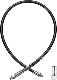 HARFINGTON Grease Gun Hose Kit 31.5" 10000 PSI Spring Flex High Pressure Quick Release Grease with G