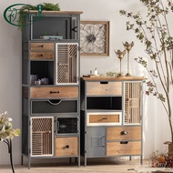 Industrial Style Dining Bar Iron Locker loft Style Retro Distressed Tea Cabinet loft Cafe Storage Ca