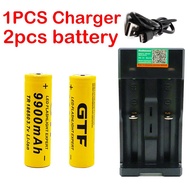 New 18650 baery 3.7V 9900mAh rechargeable lion baery for Led flash light baery 18650 baery Wholesale   B charger
