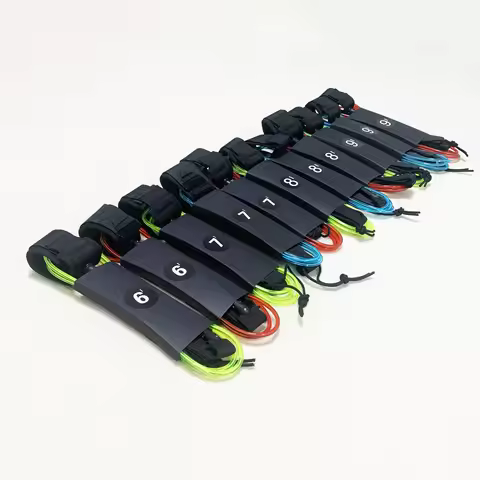 6/7/8/9/10 Feet 7mm Surfboard Leashes TPU Surfing Leash SUP Paddle Board Ankle Rope Double Swivel Su