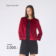 Guy Laroche Shiny Light jacket คอกลม แขนยาว สีแดงเชอร์รี่ GBBBRE