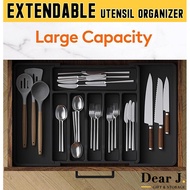 Extendable Utensil Organizer / Kitchen Drawer Organiser / Cutlery Tray for Kitchen (Dear J)