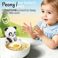 PEONY1 Clip-On Mini Food Cooling Fan, Brown Bear USB Rechargeable Panda Fans Coffee Chiller,  3 Spee