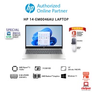 HP 14-EM0046AU LAPTOP ( R3-7320U, 8GB RAM, 512GB SSD, ATI, 14" FHD, GOLD-W11, H&S)