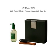 [AROMATICA] Hair Tonic 100ml + Wooden Brush Hair Care Set (2 Types)