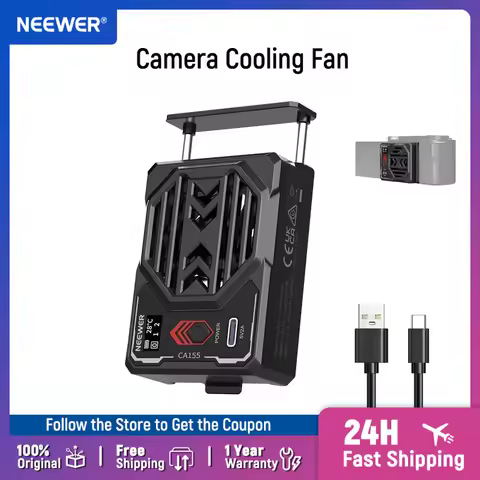 NEEWER Basics Camera Cooling Fan with Battery Spring Loaded External Cooler Type C Compatible with S