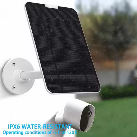 6V Solar Panel Charging Compatible for Arlo Ultra/ Ultra 2/ Pro 3/ Pro 4/ Go 2/ PRO 5S,IP65 Weatherp