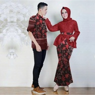 Terlaris Couple Annisha Bella Batik Kebaya Couple Baju Pesta Baju