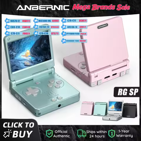 Anbernic RGSP 3.4'' IPS Screen Flip Handheld Console Linux System HDMI-compatible TV Output Clamshel