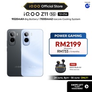 New Arrivals iQOO Z11 5G 24*(12+12)+256GB 9020mAh 90W 7k mm² Icecore Cooling 144Hz 1.5K AMOLED Espor
