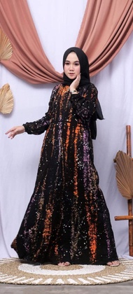 Gamis Twill Rayon Super Ori Terbaru Pekalongan Elzhaf Murah Susun Original Malaman Andhini High Qual