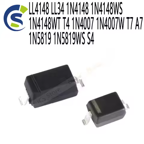 100pcs sod123 sod323 sod523 0805 0603 1206 LL4148 LL34 1N4148 1N4148WS 1N4148WT T4 1N4007 1N4007W T7