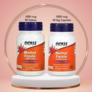 ✅Ready Stock✅NOW Foods, Methyl Folate, 1,000 mcg, 90 Tablets / NOW Foods, Methyl Folate, 5,000 mcg, 