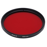 Full Red Filter Threaded Camera Lens Filter Full Red Color Filter Optical Glass for Nikon Camera Len
