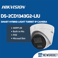 HIKVISION DS-2CD1343G2-LIU 4MP SMART HYBRID LIGHT TURRET IP CAMERA