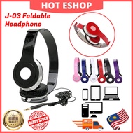 J-03 Colorful Foldable Headphone Compatible With Smart Phone Tablat Mp3 Player Device With AUX Conne