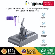 For Dyson V8 SV10 4000mAh 21.6V Li-ion Replacement Battery Absolute Vacuum Cleaner with filter Beingpower