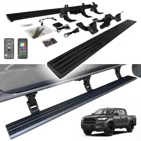 Original Electric Retractable Side Foot Steps Running Boards for Hilux Champ Vigo Revo 4x4 Truck 200
