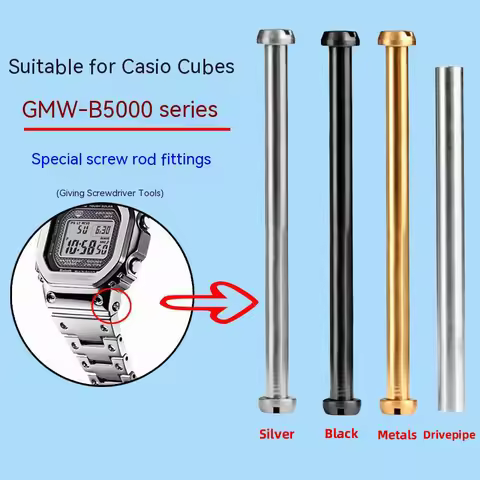 Wholesale GMWB5000 Stainless Steel Screw Rod For Casio Small Gold/Silver Block GMW-B5000 Watch Strap