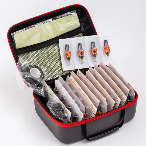 Mixed Sizes INKIN Silicone Tattoo Cartridge Needles RL RS MC M1 Covers Disposable Tattoo Needles Kit