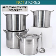 Votine Stainless Steel Stock Pot with Lid - 24cm | 26cm | 28cm | 30cm