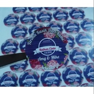 sticker label produk, Sticker untuk door gift majlis perkahwinan