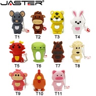 JASTER Zodiac USB 2.0 Flash Drives Cartoon Pen Drive Free Key Chain Memory Stick Cute Pendrive 32GB 