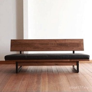 Make Sofa Solid Wood Old Iron Combination Retro Sofa American Style Foshan Sofa Chair Studio Office 