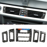 Car Carbon Fiber Interior Central Air Vent Outlet Trim For BMW E90 E92 E93 Car Stickers Car Accessories