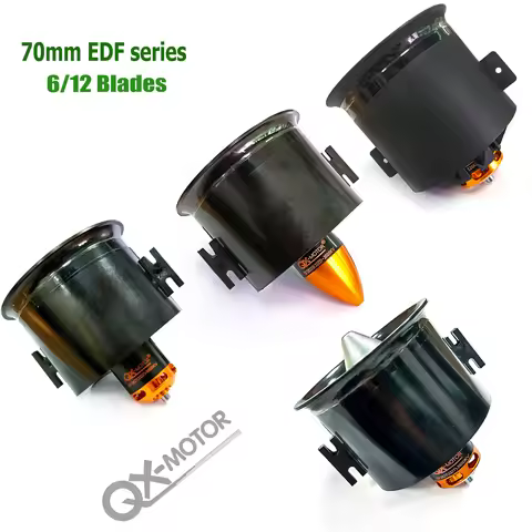 6 Blades / 12 Blades 70mm Ducted Fan QX-MOTOR EDF use 50A 60A 80A 100A 2-6S Brushless ESC speed cont