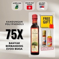 Minyak Zaitun Premium CHETOUI (Extra Virgin Olive Oil Tunisia) | untuk minum | 250ML | keasidan kura