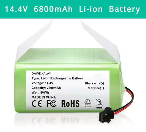 14.4V 6800mAh Li-ion Battery for for Conga 990 1090 Tesvor X500 Ecovacs Deebot N79 N79S DN622 Eufy R