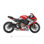 Hugsticker สติ๊กเกอร์ติดรถ สติ๊กเกอร์ CBR650R ลาย Italy (ชุดกลาง)