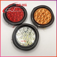 Tail lights, led rear port decorative lights, round tail replacement lights 12v 24v