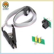 SUERHD SOIC8 SOP8 Flash Chip IC Test Clip, for BIOS/24/25/93 with 2 Adapter Board Flash Chip IC Test