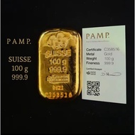 ATLANTIS GOLD_(PAMP SUISSE GOLD BAR 100g_999.9% AU)
