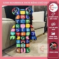 Lego Bearbrick Bear 55cm Alphabet XINZ. Lego decor Assembly Model Home Study Corner Decoration - MBLOCK