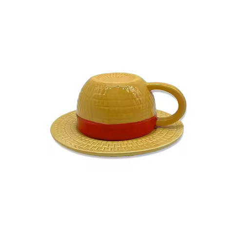New Anime One Piece Coffee Cup Monkey D Straw Hat Ceramic Tea Milk Cup Office Cup Cartoon Water Cup