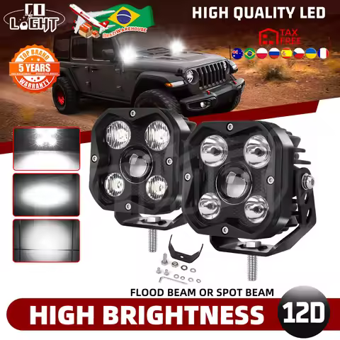 CO LIGHT 4 inch LED Light Bar Offroad Fog/Driving Lights LED Tractor Work Lights Spot Flood Beam for