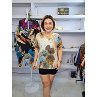 ****W26//V-Neck Shirt With Spun Silk Buds //Free Size 48-50 Inches Length 26 Fabric Width 50 Inches/