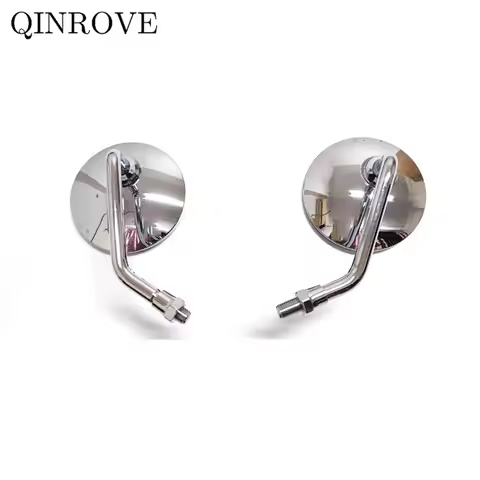Motorcycle Rearview Mirrors Retro ABS 7/8'' Handlebar 8/10MM Round Mirror Universal For Vespa 50 125