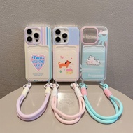Cute Aesthetic Puppy Card Holder Case hp iphone 17 Pro Max 13 Pro Max 11 Pro Max 16E 7 8 7G 8G 7+ 8+