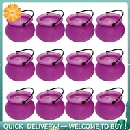 Witch for Halloween Cauldron Mini 12pcs  Cauldron with Handle Pot for Halloween Pot Candy Holder